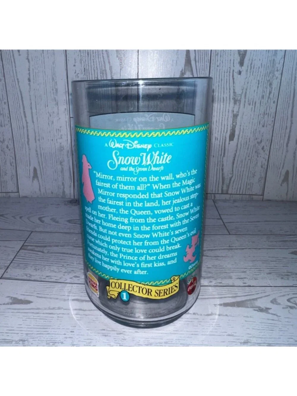 2 Vintage Disney Burger King Glasses Snow White Pocahontas 1994 Collector Series - Picture 5 of 6